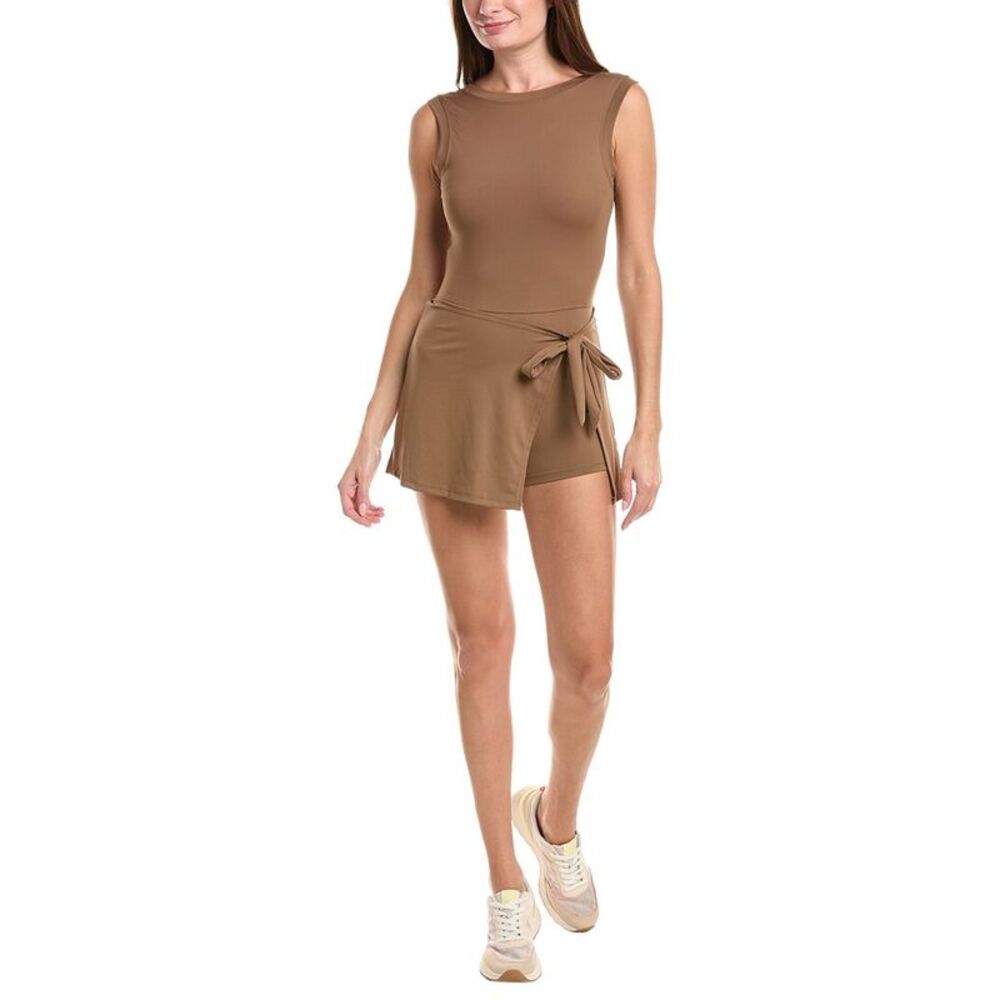 Marion Womens  Tie-Front Romper, Brown
